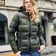 Giacca JAMES & NICHOLSON JN1151 Donna Ladies' Hood Down Jacket100%P Manica lunga