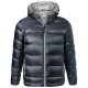 Giacca JAMES & NICHOLSON JN1152 Uomo Men's Hood Down Jacket 100%P Manica lunga