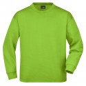 Felpa JAMES & NICHOLSON JN199 Unisex,Uomo ROUND SWEAT OPEN HEM 80%C 20%P Manica lunga,Setin