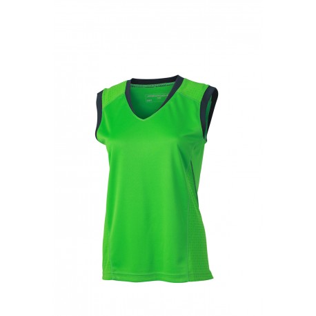 T-Shirt JAMES & NICHOLSON JN469 Donna LADIES RUNNING TANK 100%P J&N Senza maniche,Setin