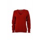 Maglieria JAMES & NICHOLSON JN658 Donna LADIES V-NECK PULLOVER 100%C Manica lunga