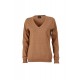 Maglieria JAMES & NICHOLSON JN658 Donna LADIES V-NECK PULLOVER 100%C Manica lunga