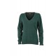 Maglieria JAMES & NICHOLSON JN658 Donna LADIES V-NECK PULLOVER 100%C Manica lunga