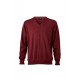 Maglieria JAMES & NICHOLSON JN659 Uomo MEN V-NECK PULLOVER 100%C Manica lunga