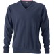 Maglieria JAMES & NICHOLSON JN659 Uomo MEN V-NECK PULLOVER 100%C Manica lunga