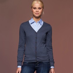 Maglieria JAMES & NICHOLSON JN667 Donna Ladies' Cardigan 70%C 25%S 5%C Manica lunga