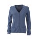 Maglieria JAMES & NICHOLSON JN667 Donna Ladies' Cardigan 70%C 25%S 5%C Manica lunga