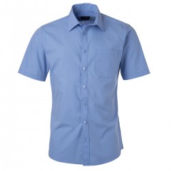 Camicia JAMES & NICHOLSON JN680 Uomo M Shirt SS Popline 65%P 35%C Manica corta