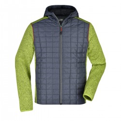 Giacca JAMES & NICHOLSON JN772 Uomo M Knitted Hybrid Jacket 100%P Manica lunga