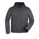 Giacca JAMES & NICHOLSON JN772 Uomo M Knitted Hybrid Jacket 100%P Manica lunga