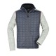 Giacca JAMES & NICHOLSON JN772 Uomo M Knitted Hybrid Jacket 100%P Manica lunga