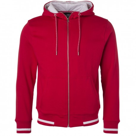 Felpa JAMES & NICHOLSON JN776 Uomo M Club Sweat Jacket 80%C 20%P Manica lunga,Setin