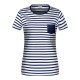 T-Shirt JAMES & NICHOLSON JN8027 Donna Ladies' T-Shirt Striped 100%OC Manica corta,Setin