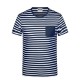 T-Shirt JAMES & NICHOLSON JN8028 Uomo Men's T-Shirt Striped 100%OCS Manica corta,Setin