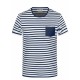 T-Shirt JAMES & NICHOLSON JN8028 Uomo Men's T-Shirt Striped 100%OCS Manica corta,Setin