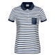 Polo JAMES & NICHOLSON JN8029 Donna Ladies' Polo Striped 100%OCS Manica corta,Setin