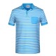 Polo JAMES & NICHOLSON JN8030 Uomo Men's Polo Striped 100%OCS Manica corta,Setin