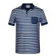 Polo JAMES & NICHOLSON JN8030 Uomo Men's Polo Striped 100%OCS Manica corta,Setin