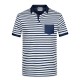 Polo JAMES & NICHOLSON JN8030 Uomo Men's Polo Striped 100%OCS Manica corta,Setin