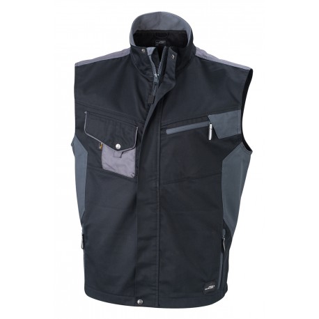 Giacca JAMES & NICHOLSON JN822 Unisex,Uomo Workwear Vest 65%P35%C Senza maniche