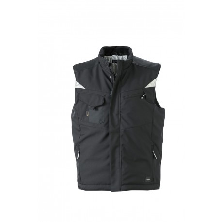 Soft shell JAMES & NICHOLSON JN825 Unisex Craftsmen Softshell Vest 100%P Senza maniche