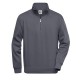 Felpa JAMES & NICHOLSON JN831 Unisex,Uomo WORKWEAR 1/2ZIP SWEAT 70%C30%P Manica lunga,Setin