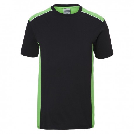 T-Shirt JAMES & NICHOLSON JN860 Uomo M Workwear T Level 2 50%C 50%P Manica corta,Setin