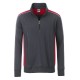 Felpa JAMES & NICHOLSON JN868 Unisex Workwear Half-Zip L2 70%C30%P Manica lunga,Setin