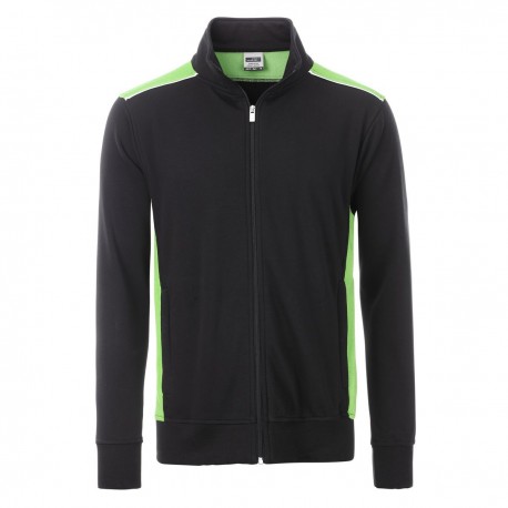 Felpa JAMES & NICHOLSON JN870 Uomo M Workwear SweatJacket70%C30%P Manica lunga,Setin