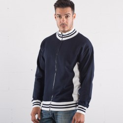 Felpa COLORE ITALIANO MI807 Uomo FELPA ZIP BICOLORE 100%C M.ITA Manica lunga,Setin