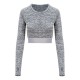 T-Shirt AWDIS JUST COOL JC039 Donna Long Sleeve Crop T 92%P8%E Manica lunga,Raglan
