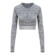 T-Shirt AWDIS JUST COOL JC039 Donna Long Sleeve Crop T 92%P8%E Manica lunga,Raglan