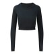 T-Shirt AWDIS JUST COOL JC039 Donna Long Sleeve Crop T 92%P8%E Manica lunga,Raglan