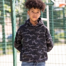 Felpa AWDIS JUST HOODS JH014J Bambino Kids Camo Hoodie70%C30%P Manica lunga,Setin