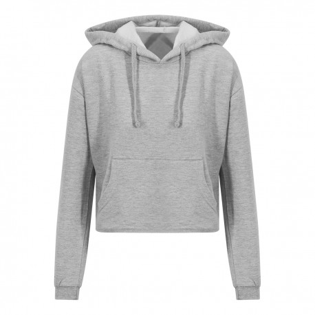 Felpa AWDIS JUST HOODS JH016 Donna Cropped Hoodie 80%C 20%P Manica lunga,Setin