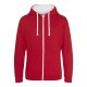 Felpa AWDIS JUST HOODS JH053 Unisex VARSITY ZOODIE 80%C. 20%P. Manica lunga,Setin