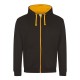 Felpa AWDIS JUST HOODS JH053 Unisex VARSITY ZOODIE 80%C. 20%P. Manica lunga,Setin