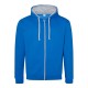 Felpa AWDIS JUST HOODS JH053 Unisex VARSITY ZOODIE 80%C. 20%P. Manica lunga,Setin