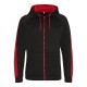 Felpa AWDIS JUST HOODS JH066 Uomo Sports Polyester Zoodie 100%P Manica lunga,Raglan