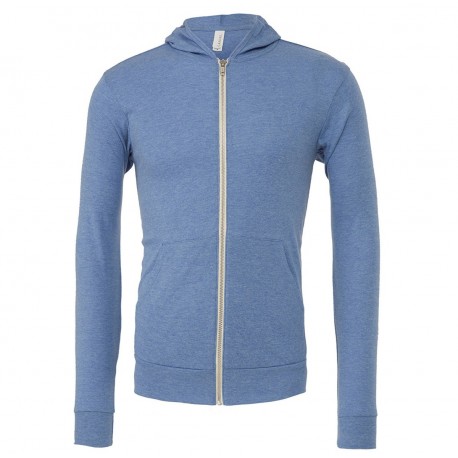 Felpa BELLA+CANVAS BE3939 Unisex,Uomo,Donna FULL ZIP HOODIE 50%P 25%C 25%R Manica lunga,Setin