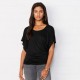 T-Shirt BELLA+CANVAS BE8821 Donna FLOWY DRAPED SLEEVE 65%P 35%V Manica corta,Setin