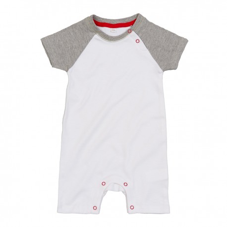 Baby BABYBUGZ MABZ41 Baby Baby Baseball Playsuit 100%C Manica corta