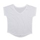 T-Shirt MANTIS MAM147 Donna Women's Loose Fit V Neck 100%C Manica corta,Setin