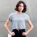 T-Shirt MANTIS MAM96 Donna WOMEN'S ORGANIC CROP TOP 100%C Manica corta,Setin