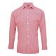 Camicia PREMIER PR220 Uomo Men's Microcheck ls shirt 100% Manica lunga
