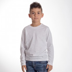 T-Shirt BS SLUBK03 Bambino T-SHIRT KID M/L 100%C SLUB Manica lunga,Setin