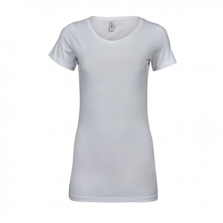 T-Shirt TEE JAYS TJ455 Donna Lady Tee Extra Length 90%C10%E Manica corta,Setin
