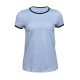 T-Shirt TEE JAYS TJ5071 Donna Ladies Ringer Tee 100%C Manica corta,Setin