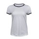 T-Shirt TEE JAYS TJ5071 Donna Ladies Ringer Tee 100%C Manica corta,Setin