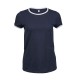 T-Shirt TEE JAYS TJ5071 Donna Ladies Ringer Tee 100%C Manica corta,Setin